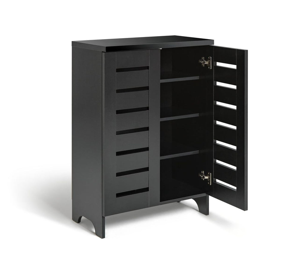 Slatted Shoe Cabinet - Black 14707938