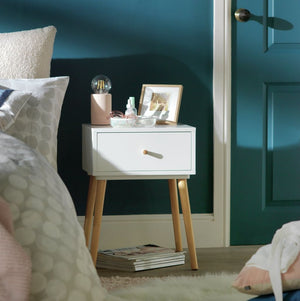 Habitat Otto 1 Drawer Bedside Table - White 18298807