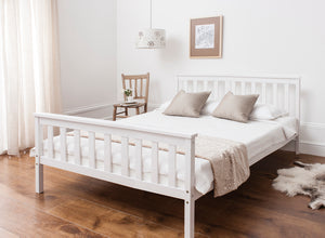 Double White Bed Frame