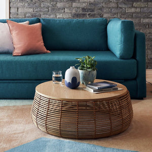 Habitat Hazel Rattan Round Coffee Table - Natural 19208315