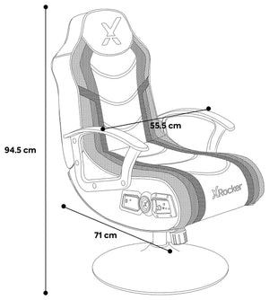 X Rocker Bolero RGB LED Stereo Audio Chair 15799529