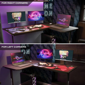 X Rocker Panther XL Reversible Corner Gaming Desk - Black 17511176