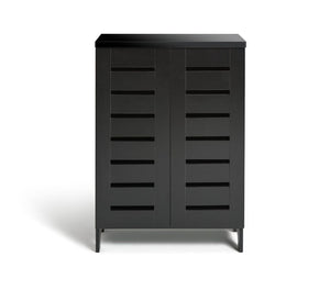 Slatted Shoe Cabinet - Black 14707938