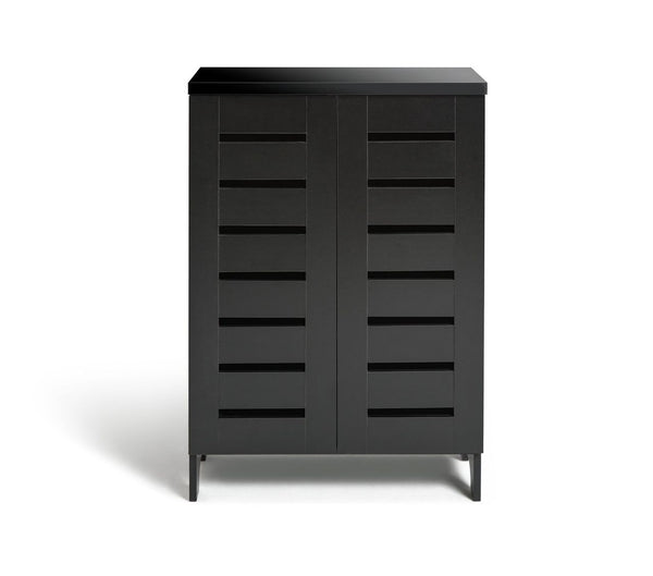 Slatted Shoe Cabinet - Black 14707938