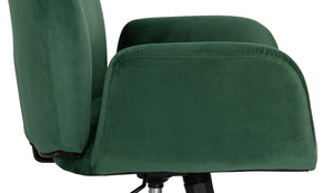 Habitat Clarice Velvet Office Chair - Green 13420670