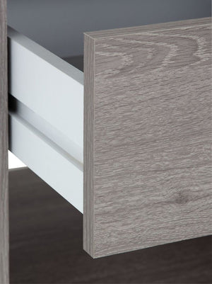 Seville 1 Drawer Bedside Table - Grey Oak Effect 18092663