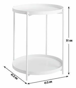 Habitat Rex Side Table - White 12725637