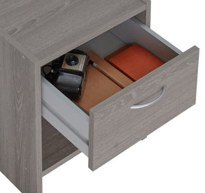 Seville 1 Drawer Bedside Table - Grey Oak Effect 18092663