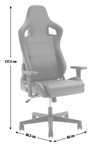 Veda Faux Leather Office Gaming Chair - Black 17085853