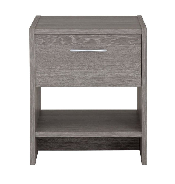 Seville 1 Drawer Bedside Table - Grey Oak Effect 18092663