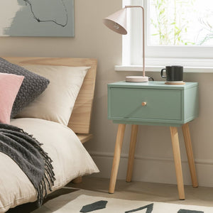Habitat Otto 1 Drawer Bedside Table - Green 17126107