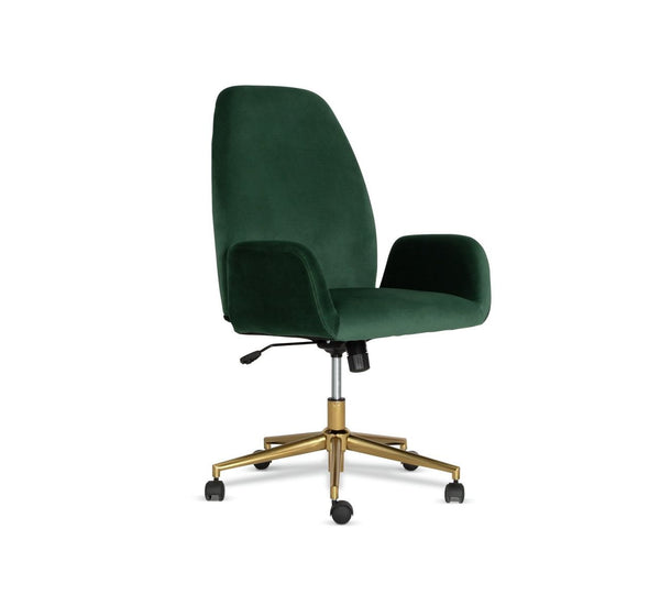 Habitat Clarice Velvet Office Chair - Green 13420670