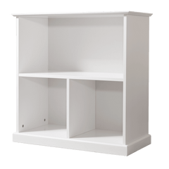 Small white toy cube unit for kids bedroom storage
