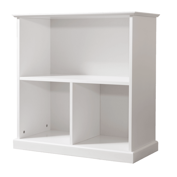 Small white toy cube unit for kids bedroom storage
