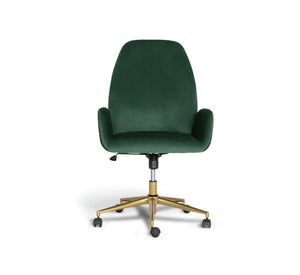 Habitat Clarice Velvet Office Chair - Green 13420670