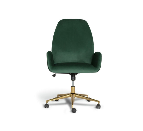 Habitat Clarice Velvet Office Chair - Green 13420670