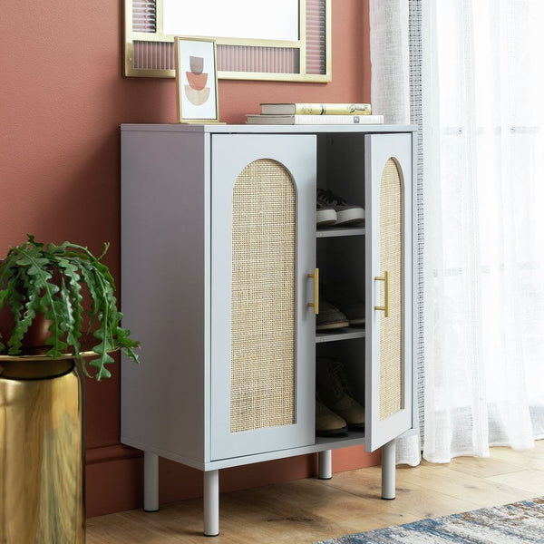 Habitat Monica 2 Door Shoe Storage Cabinet - Grey 15258716