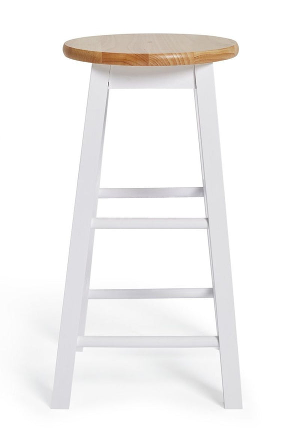 Habitat Pair of Wooden Bar Stools - Two Tone 18814889