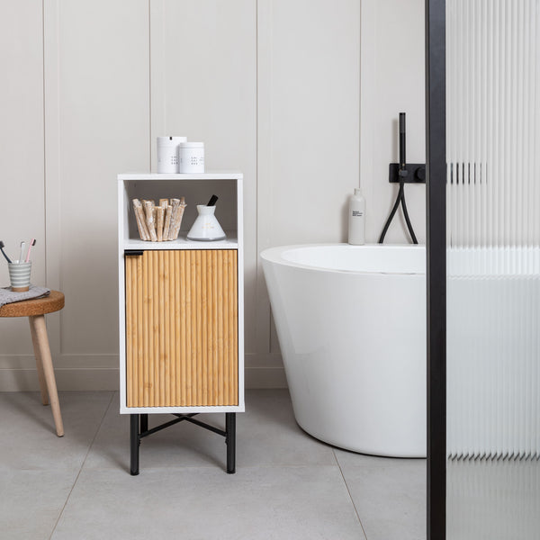 Rökstorp Single Door Bathroom Towel Cabinet - White