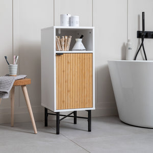 Rökstorp Single Door Bathroom Towel Cabinet - White