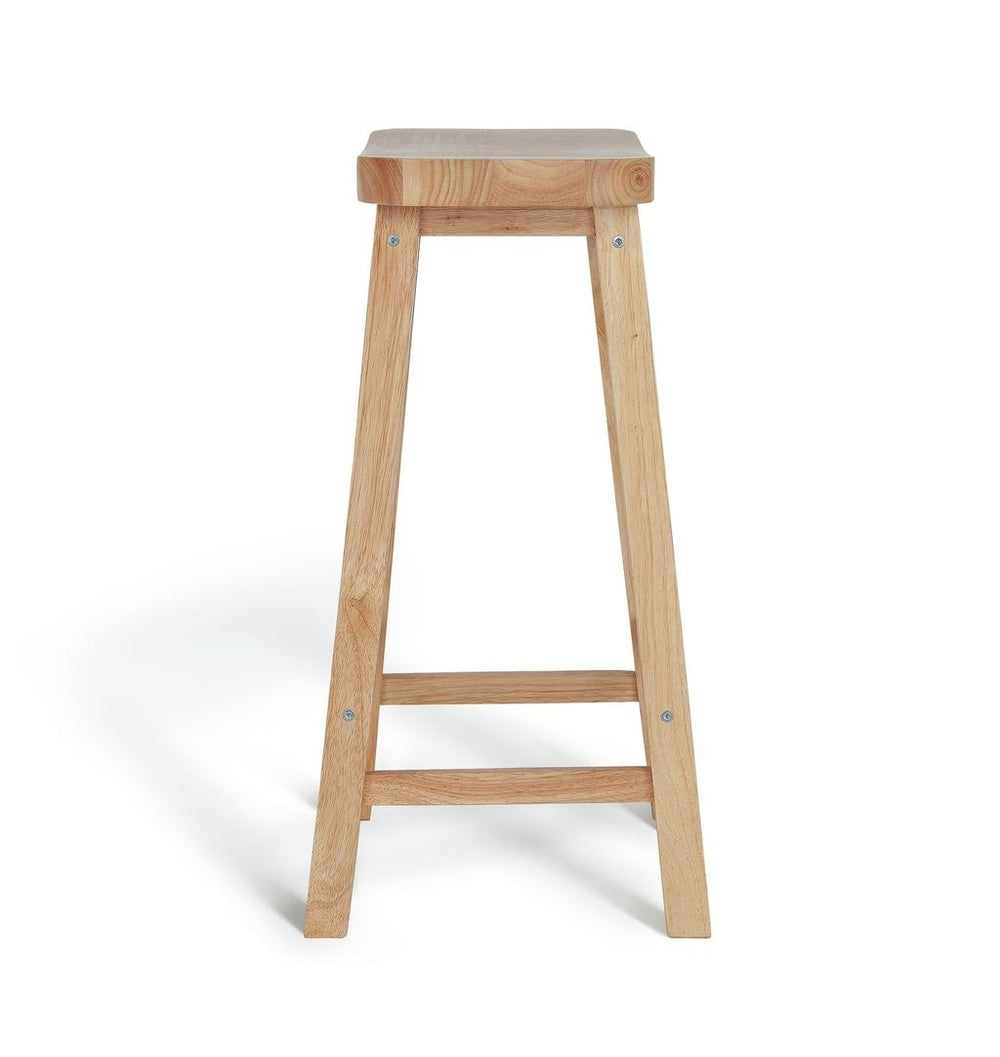 Habitat Pair of Saddle Bar Stools - Natural 18686086