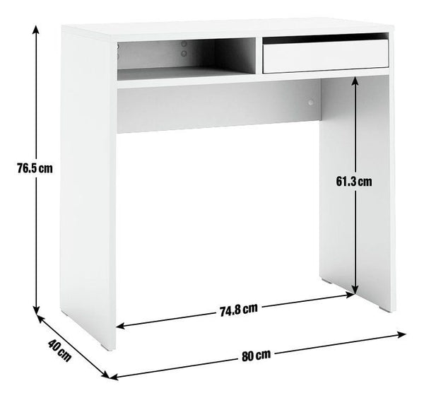 Pepper 1 Drawer Desk - Grey 19476264