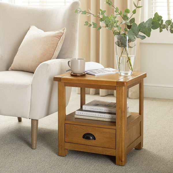 Kent 1 Drawer Side Table - Natural 17261866