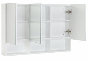 3 Door Mirrored Wall Cabinet - White 17143582