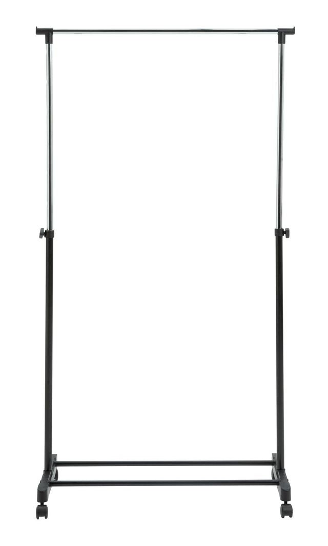 Single Clothes Rail - Black and Chrome 13447299