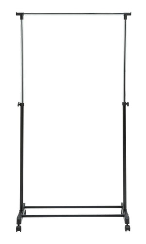 Single Clothes Rail - Black and Chrome 13447299