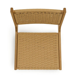 Habitat Faro Woven Paper Rope and Oak Accent Chair - Natural 11950991