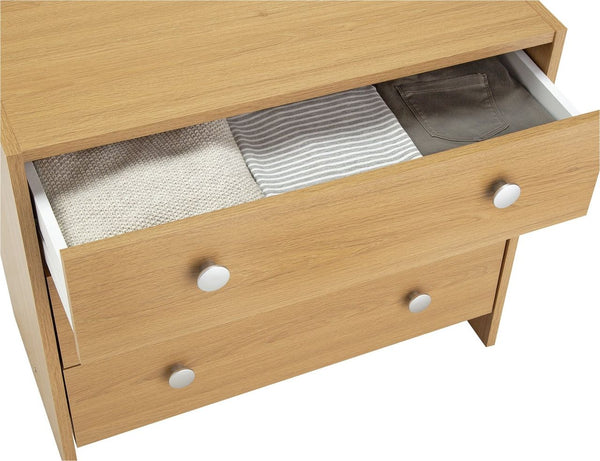 Seville 3 Drawer Chest of Drawers - Oak Effect 18861258